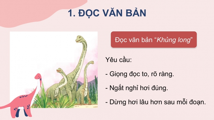 Giáo án điện tử Tiếng Việt 2 kết nối Bài 10: Khủng long