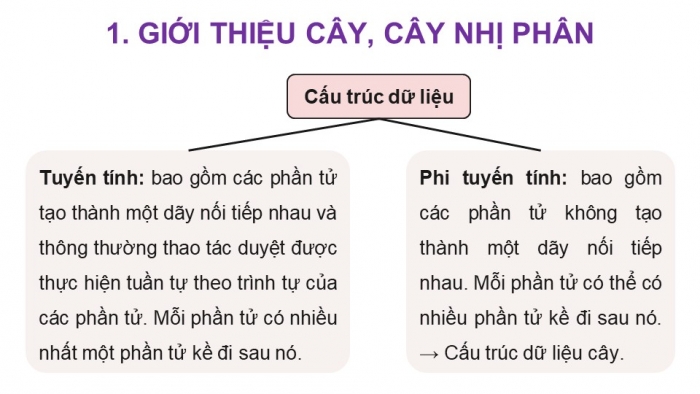 Giáo án điện tử chuyên đề Khoa học máy tính 12 chân trời Bài 2.1: Cây và cây nhị phân