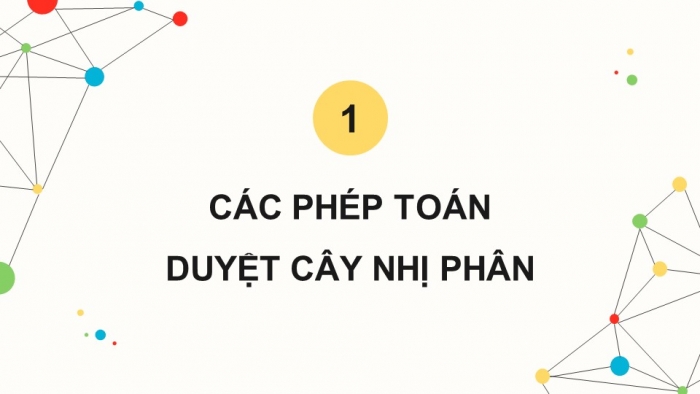 Giáo án điện tử chuyên đề Khoa học máy tính 12 chân trời Bài 2.2: Các phép toán duyệt cây nhị phân