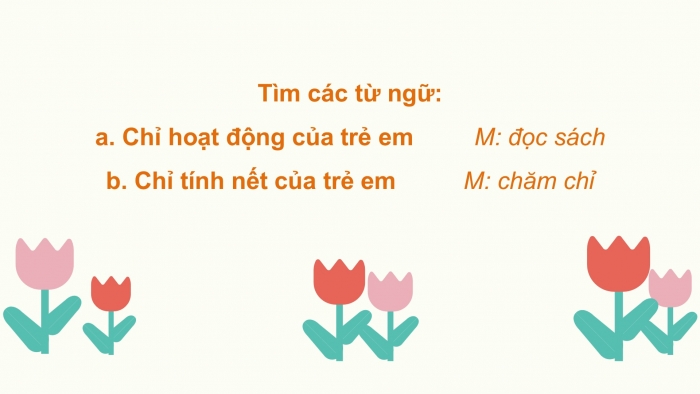 Giáo án điện tử Tiếng Việt 2 chân trời Bài 2: Mở rộng vốn từ Trẻ em, Nói và đáp lời bày tỏ sự ngạc nhiên, lời khen ngợi