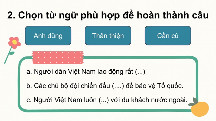 Giáo án điện tử Tiếng Việt 2 kết nối Bài 24: Mở rộng vốn từ về Bác Hồ và nhân dân