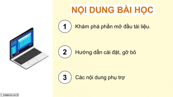 Giáo án điện tử chuyên đề Tin học ứng dụng 12 chân trời Bài 2.3: Viết tài liệu hướng dẫn cài đặt, gỡ bỏ hệ điều hành, phần mềm ứng dụng