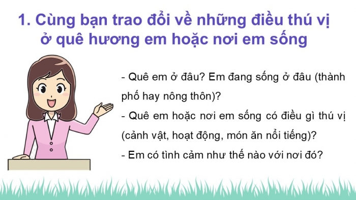 Giáo án điện tử Tiếng Việt 2 kết nối Bài 29: Nói về quê hương, đất nước em