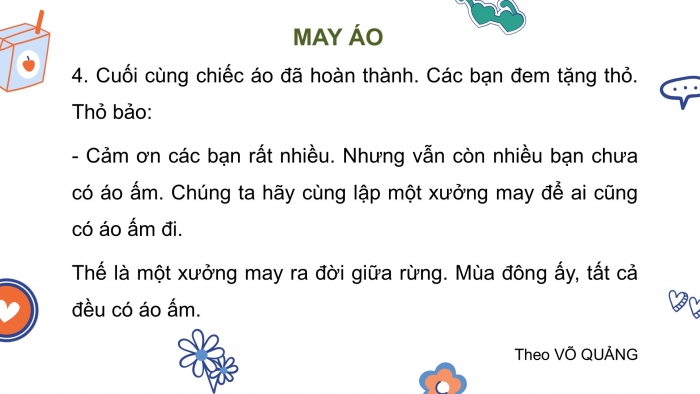 Giáo án điện tử Tiếng Việt 2 cánh diều Bài 33: Nghe – kể May áo