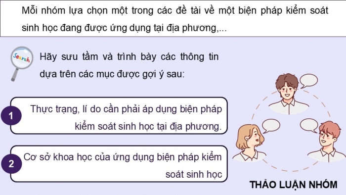 Giáo án điện tử chuyên đề Sinh học 12 chân trời Bài 7 Dự án: Điều tra ứng dụng kiểm soát sinh học tại địa phương