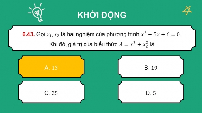 Giáo án điện tử Toán 9 kết nối Bài tập cuối chương VI