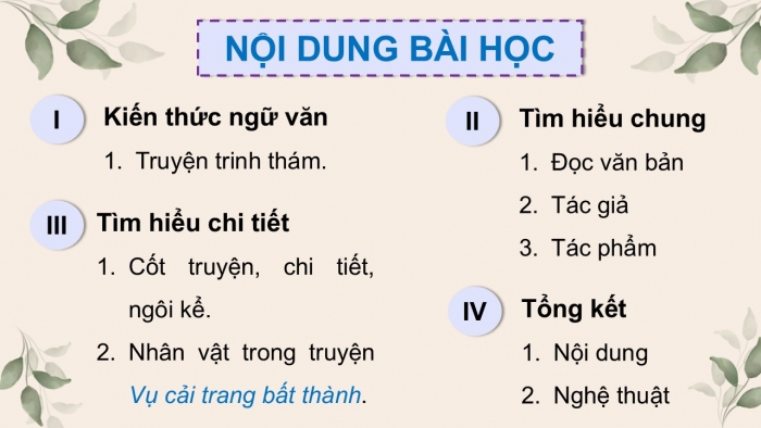 Giáo án điện tử Ngữ văn 9 cánh diều Bài 6: Vụ cải trang bất thành (Trích Sơ-lốc Hôm – Đoi-lơ)