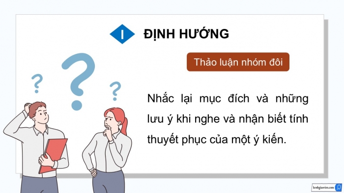 Giáo án điện tử Ngữ văn 9 cánh diều Bài 7: Nghe và nhận biết tính thuyết phục của một ý kiến về thơ tám chữ