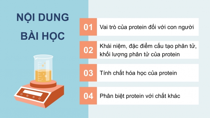 Giáo án điện tử KHTN 9 chân trời - Phân môn Hoá học Bài 29: Protein