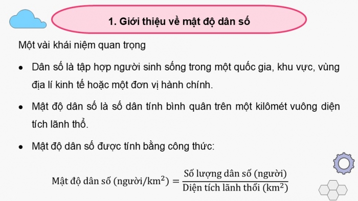 Giáo án điện tử Toán 9 cánh diều Hoạt động thực hành và trải nghiệm Chủ đề 2: Mật độ dân số