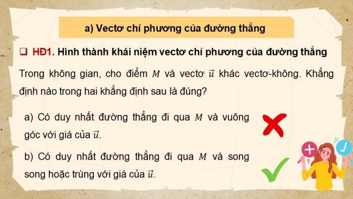 Giáo án điện tử Toán 12 kết nối Bài 15: Phương trình đường thẳng trong không gian