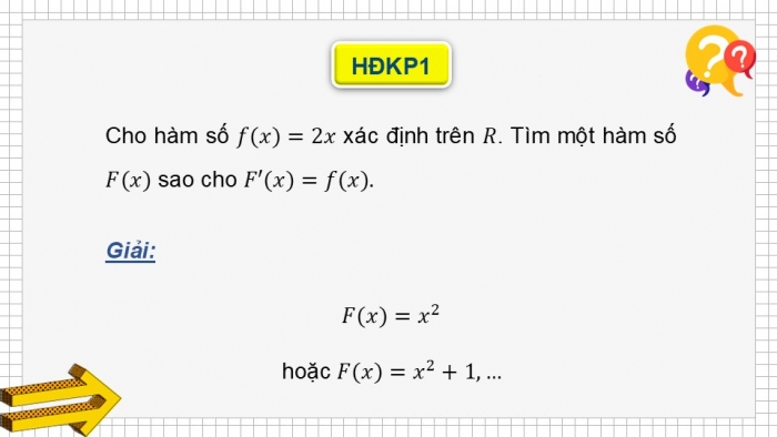 Giáo án điện tử Toán 12 chân trời Bài 1: Nguyên hàm