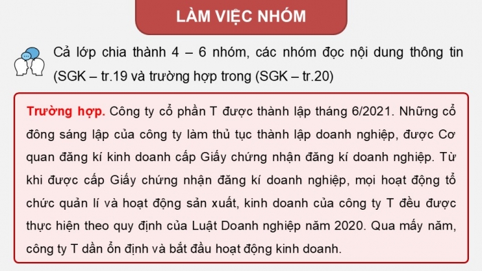 Giáo án điện tử chuyên đề Kinh tế pháp luật 12 cánh diều CĐ 2: Một số vấn đề về Luật Doanh nghiệp