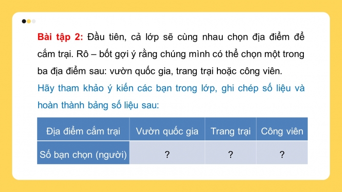 Giáo án điện tử toán 3 kết nối bài 75: Thực hành và trải nghiệm thu thập, phân loại, ghi chép số liệu, đọc bảng số liệu