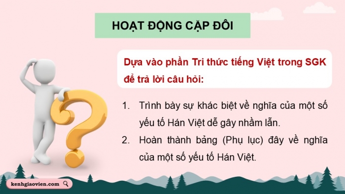 Giáo án điện tử Ngữ văn 9 chân trời Bài 8: Thực hành tiếng Việt