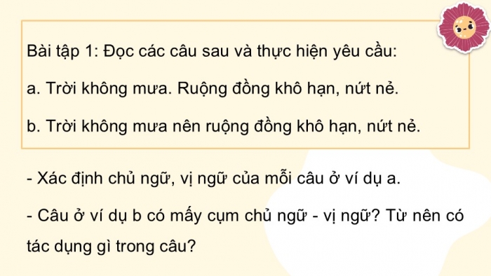 Giáo án điện tử Tiếng Việt 5 kết nối Bài 1: Câu đơn và câu ghép