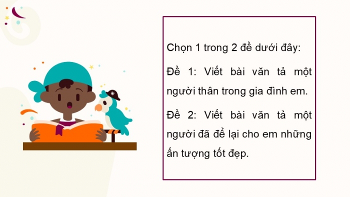 Giáo án điện tử Tiếng Việt 5 kết nối Bài 4: Lập dàn ý cho bài văn tả người