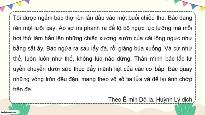 Giáo án điện tử Tiếng Việt 5 chân trời Bài 2: Quan sát, tìm ý cho bài văn tả người