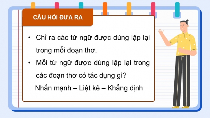 Giáo án điện tử Tiếng Việt 5 chân trời Bài 4: Biện pháp điệp từ, điệp ngữ