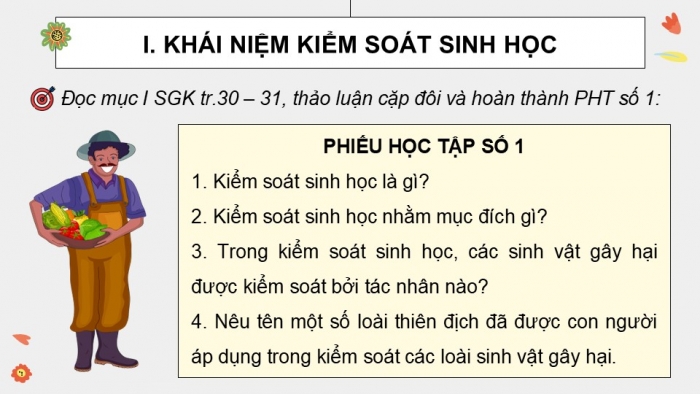 Giáo án điện tử chuyên đề Sinh học 12 cánh diều Bài 5: Khái niệm và vai trò của kiểm soát sinh học