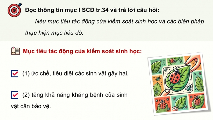 Giáo án điện tử chuyên đề Sinh học 12 cánh diều Bài 6: Cơ sở của kiểm soát sinh học