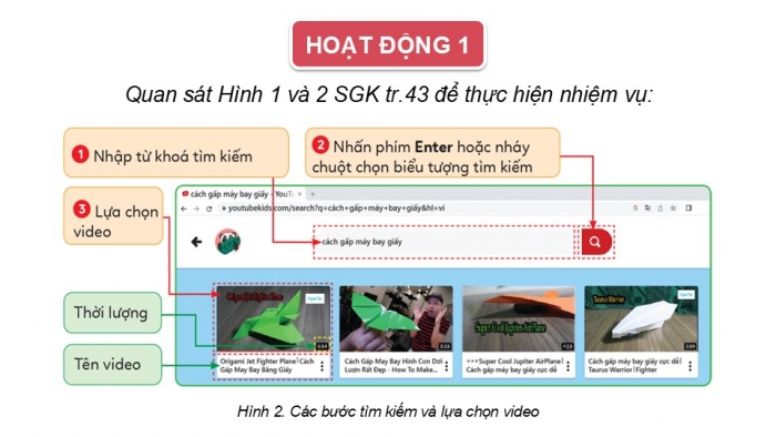 Giáo án điện tử Tin học 5 cánh diều Chủ đề E Lựa chọn 2 Bài 1: Sử dụng website YouTube Kids