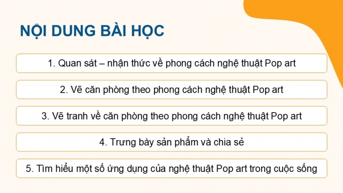 Giáo án điện tử Mĩ thuật 9 chân trời bản 1 Bài 11: Vẽ tranh theo phong cách nghệ thuật Pop art