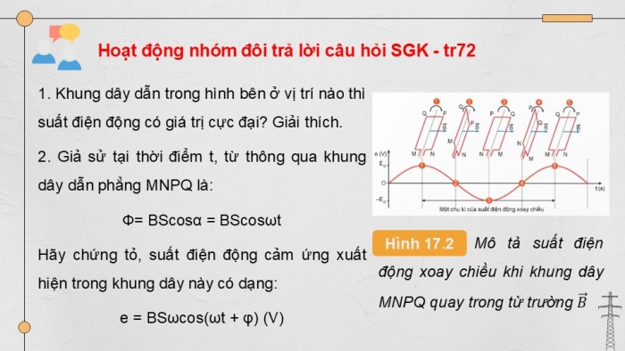 Giáo án điện tử Vật lí 12 kết nối Bài 17: Máy phát điện xoay chiều