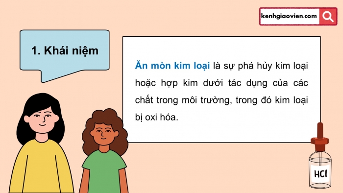 Giáo án điện tử Hoá học 12 kết nối Bài 22: Sự ăn mòn kim loại