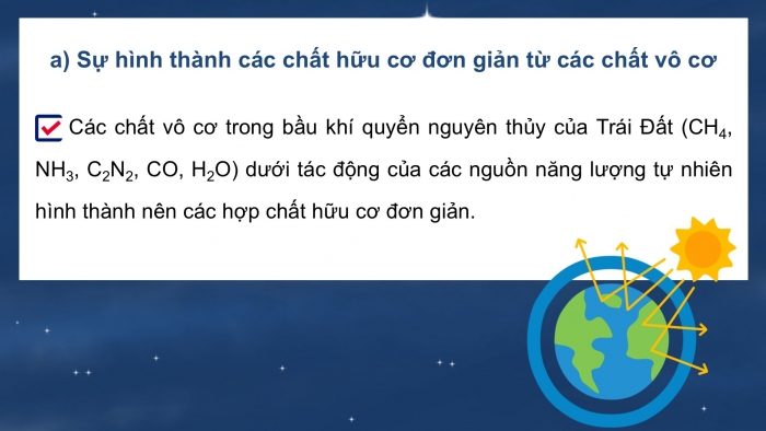 Giáo án điện tử Sinh học 12 chân trời Bài 18: Sự phát sinh sự sống