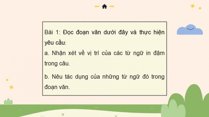 Giáo án điện tử Tiếng Việt 5 kết nối Bài 11: Liên kết câu bằng từ ngữ nối