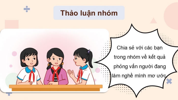 Giáo án điện tử Hoạt động trải nghiệm 5 cánh diều Chủ đề 5: Nghề em mơ ước - Tuần 18