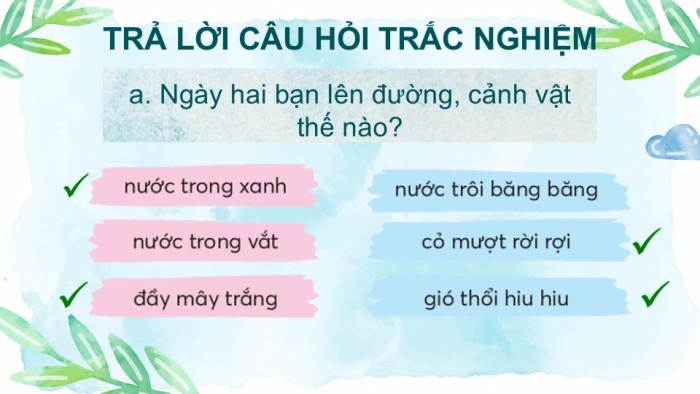 Giáo án điện tử Tiếng Việt 2 chân trời Đánh giá cuối học kì II (Tiết 1 + 2)