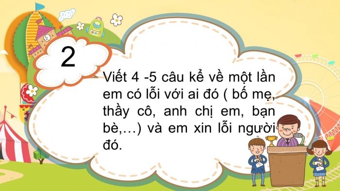 Giáo án điện tử Tiếng Việt 2 cánh diều Bài 6: Viết về một lần mắc lỗi