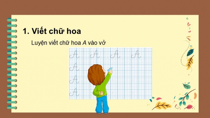 Giáo án điện tử tiếng Việt 2 kết nối Bài 1: Chữ hoa A, Những ngày hè của em