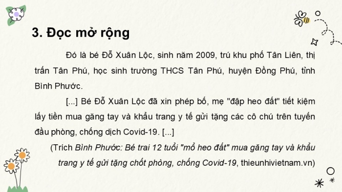 Giáo án điện tử tiếng Việt 2 kết nối Bài 4: Viết đoạn văn kể một việc làm ở nhà, Đọc mở rộng