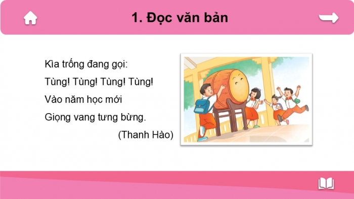 Giáo án điện tử tiếng Việt 2 kết nối Bài 11: Cái trống trường em