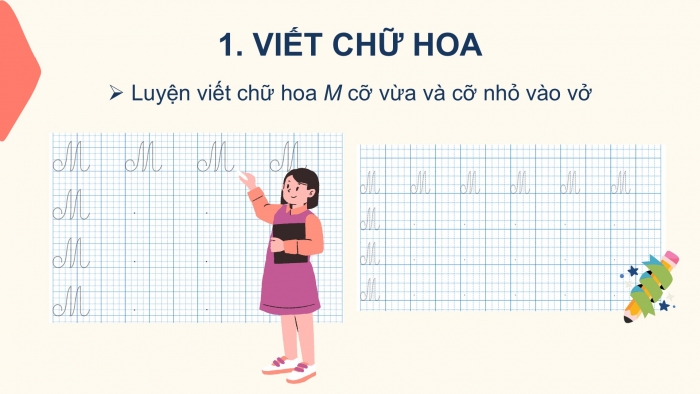 Giáo án điện tử tiếng Việt 2 kết nối Bài 23: Chữ hoa M