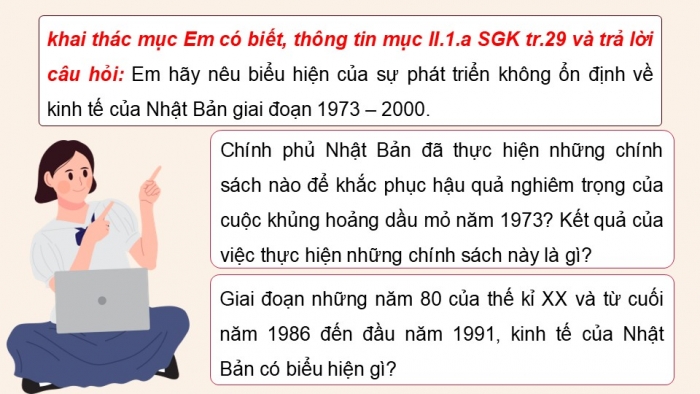 Giáo án điện tử chuyên đề Lịch sử 12 kết nối CĐ 2 Phần 2: Nhật Bản từ năm 1973 đến nay