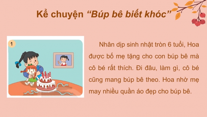 Giáo án điện tử tiếng Việt 2 kết nối Bài 23: Kể chuyện Búp bê biết khóc