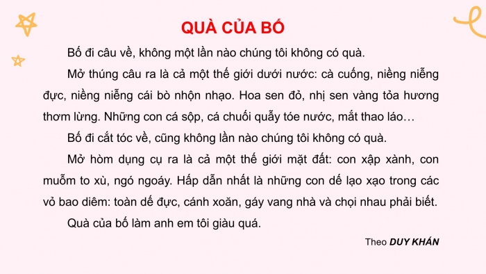 Giáo án điện tử Tiếng Việt 2 cánh diều Bài 14: Đọc sách báo viết về bố mẹ