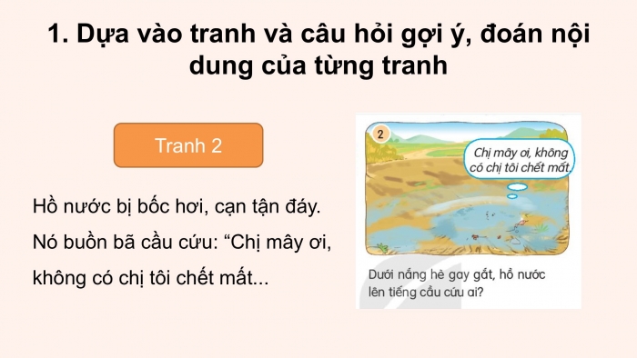 Giáo án điện tử Tiếng Việt 2 kết nối Bài 3: Kể chuyện Hồ nước và mây