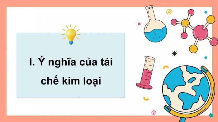 Giáo án điện tử chuyên đề Hoá học 12 kết nối Bài 4: Tái chế kim loại