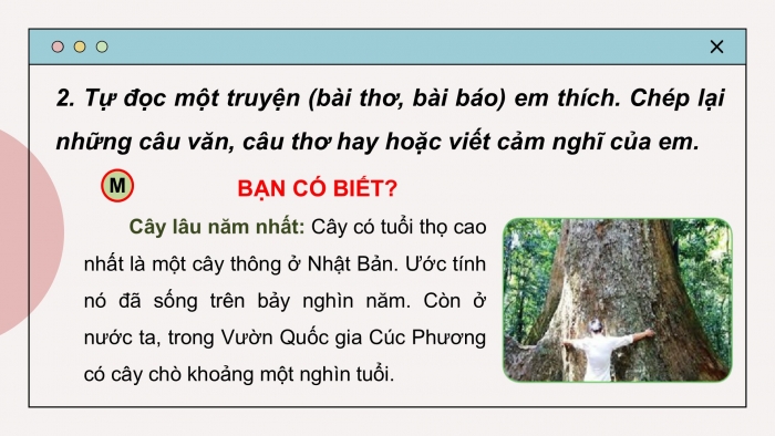 Giáo án điện tử Tiếng Việt 2 cánh diều Bài 21: Đọc sách báo viết về cây cối