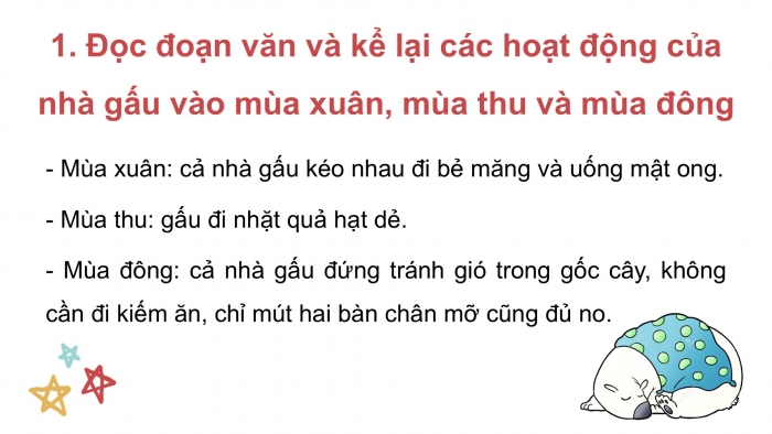 Giáo án điện tử Tiếng Việt 2 kết nối Bài 12: Viết đoạn văn kể về hoạt động của con vật, Đọc mở rộng