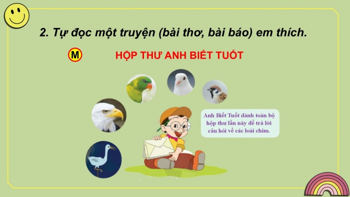 Giáo án điện tử Tiếng Việt 2 cánh diều Bài 23: Đọc sách báo viết về các loài chim