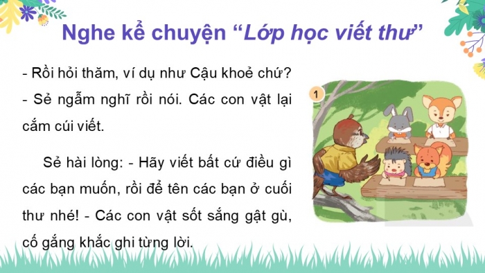 Giáo án điện tử Tiếng Việt 2 kết nối Bài 17: Kể chuyện Lớp học viết thư