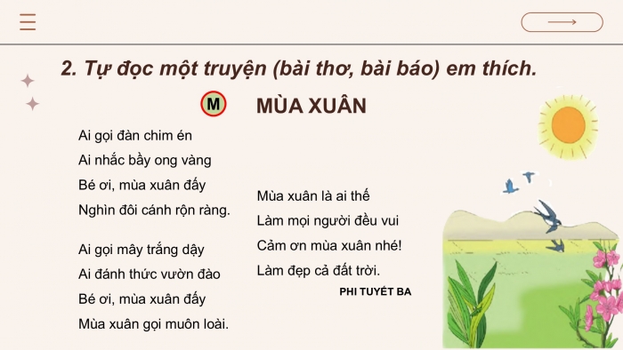 Giáo án điện tử Tiếng Việt 2 cánh diều Bài 28: Đọc sách báo viết về các mùa