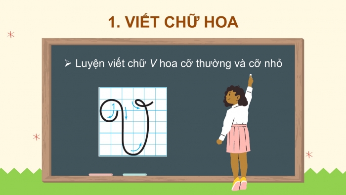 Giáo án điện tử Tiếng Việt 2 kết nối Bài 25: Chữ hoa V (kiểu 2)