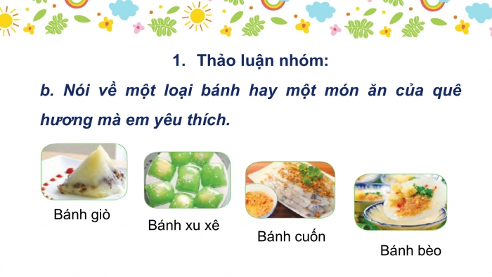 Giáo án điện tử Tiếng Việt 2 cánh diều Bài 30: Nói về một trò chơi, món ăn của quê hương